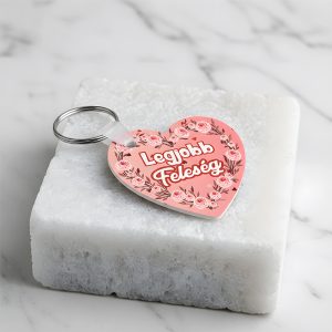 Legjobb feleség szivecskés kulcstartó