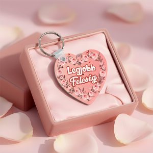 Legjobb feleség szivecskés kulcstartó