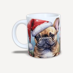 Karácsonyi bögre francia bulldoggal