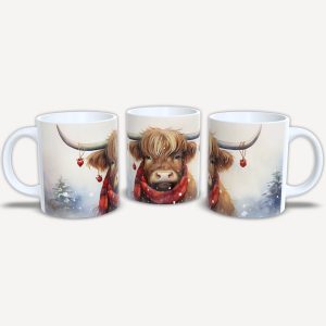 Karácsonyi bögre bocival