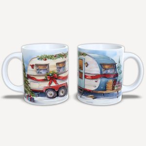 Karácsonyi bögre lakókocsival