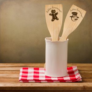 Gravírozott karácsonyi ajándék spatula – hóember