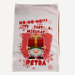 Névre szóló Mikulás zsák manóval – Ho-ho-ho! Itt járt a Mikulás!