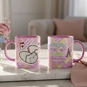 Valentin napi ajándék bögre – Induljunk együtt, majd közösen választunk úti célt – rózsaszín